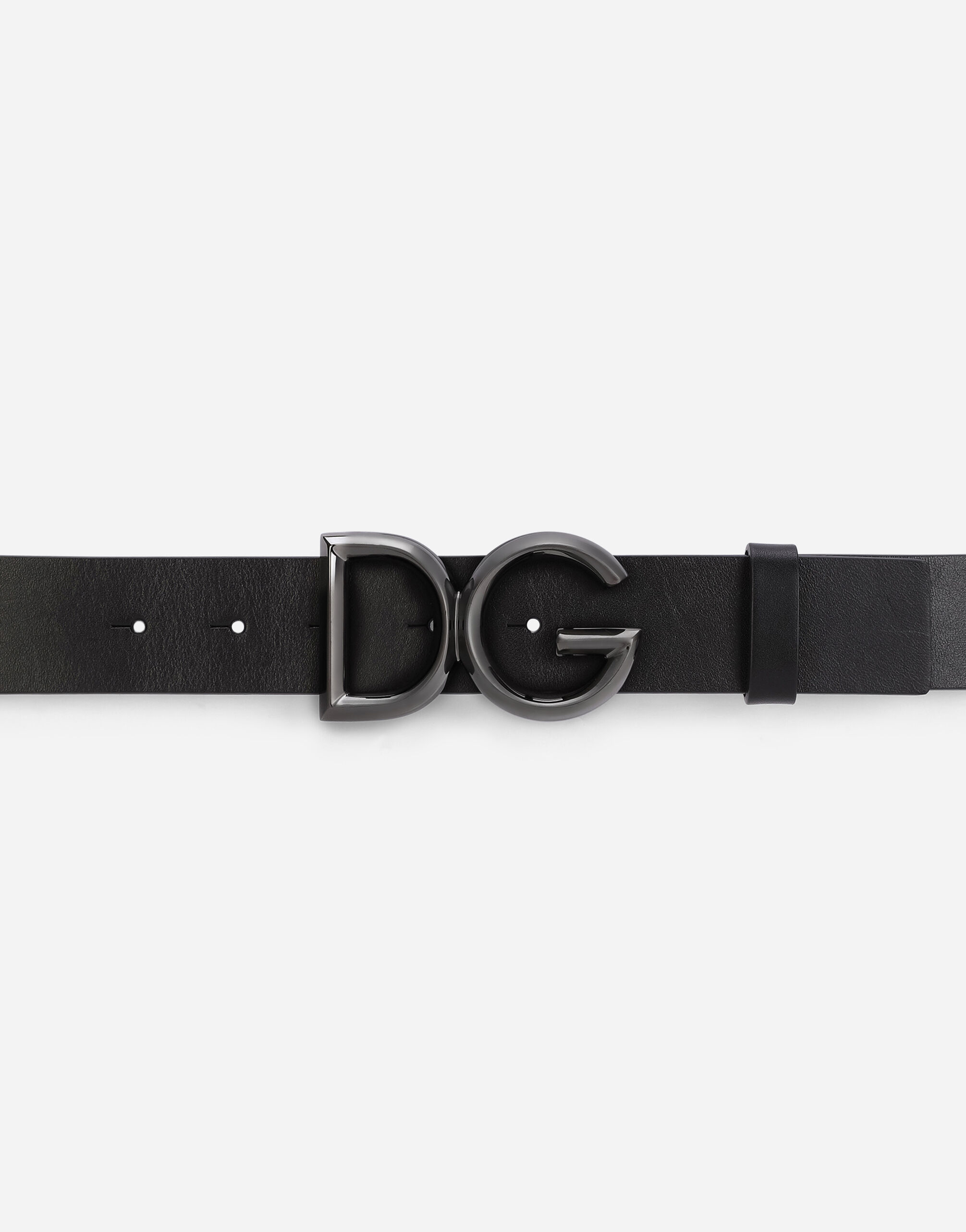 Luxury leather belt with DG logo
