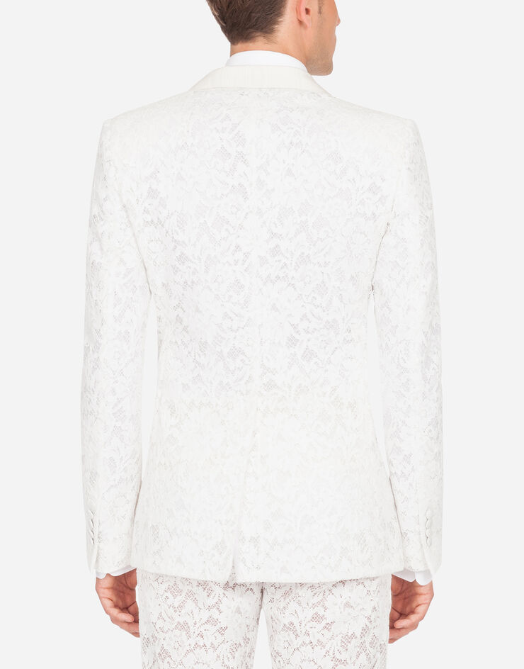 Dolce & Gabbana Sicilia jacket in cordonnet lace ホワイト G2OI3TFLM9V