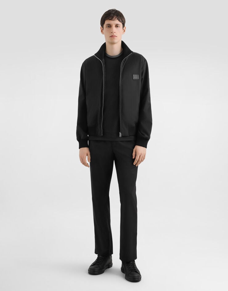 Dolce & Gabbana Wool canvas jacket Black G9BSLTFURK8