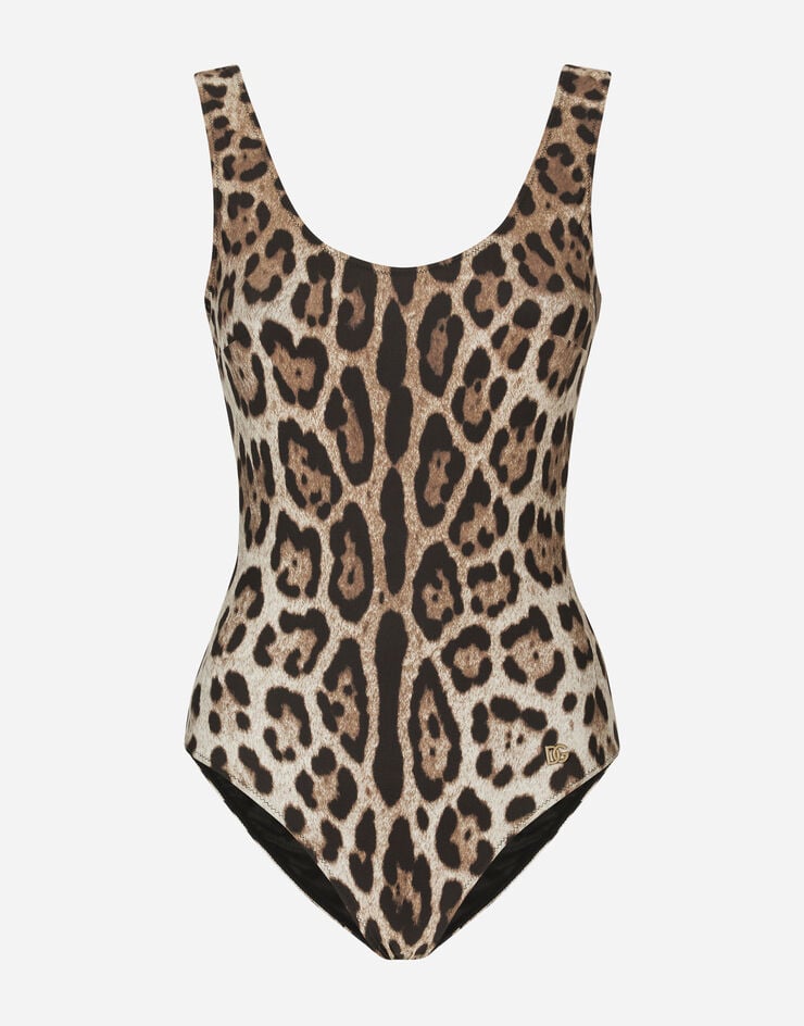 Dolce & Gabbana Leopard-print one-piece swimsuit Multicolor O9A46JONO11