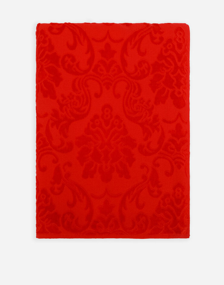 Dolce & Gabbana Пляжное полотенце из махрового хлопка с жаккардовым узором разноцветный TCF019TCAGB