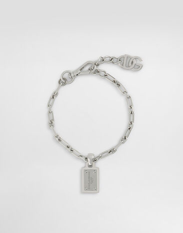 Dolce & Gabbana Bracelet with Dolce&Gabbana logo tag Silver WBP1T4W1111