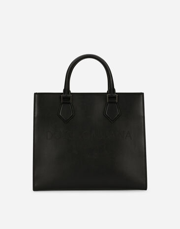 Dolce & Gabbana Bolso shopper Edge en piel de becerro con logotipo Negro BM2012AS738