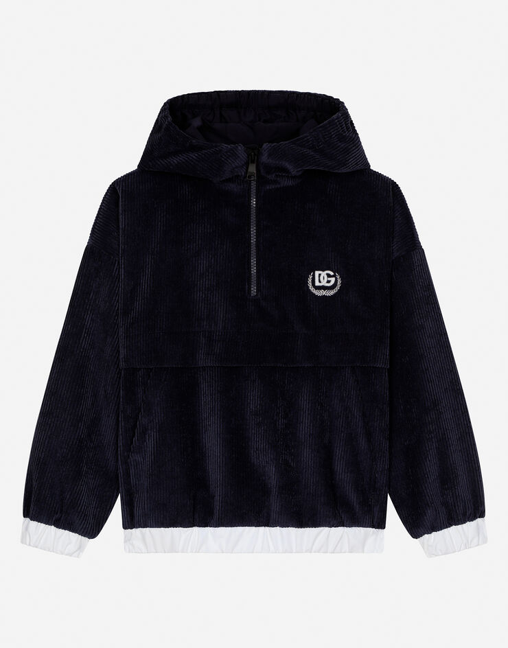 Dolce & Gabbana FELPA CON CAPPUCCIO Blu L4JWJUFUWE3