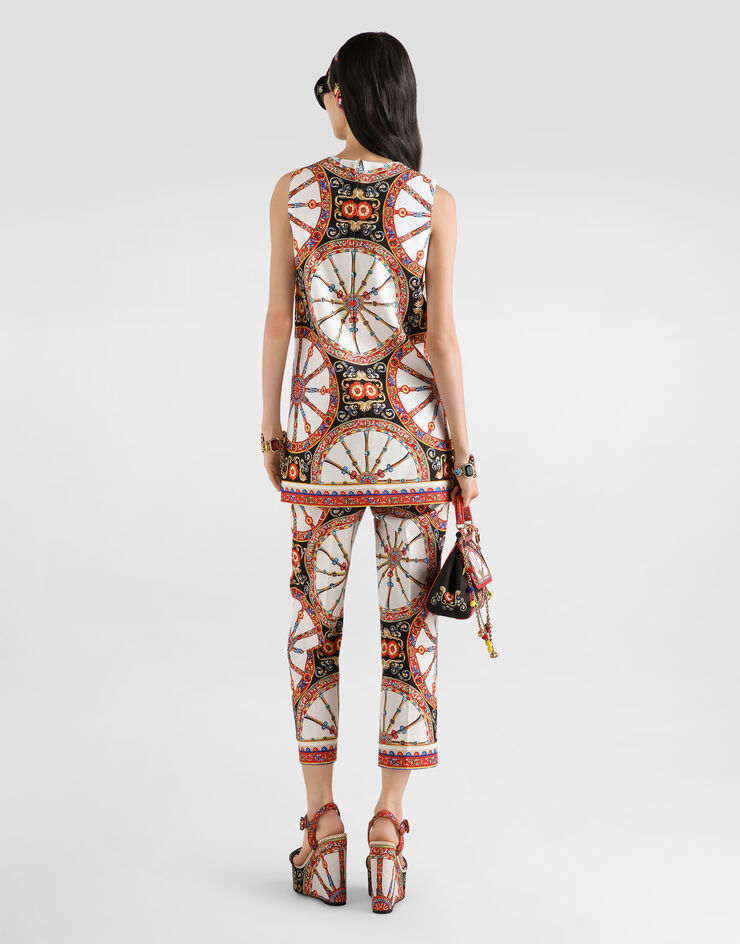 Dolce & Gabbana カレット プリント ファブリック トップ マルチカラー F7BZ0TGDDTD