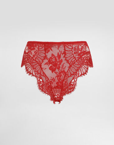 Dolce & Gabbana High-waisted lace briefs Red O2D53TONL36