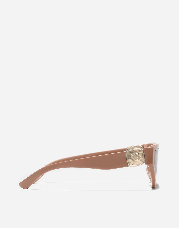 Dolce & Gabbana نظارة شمسية DG Precious بني فاتح VG446AVP25A
