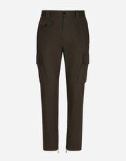 Dolce & Gabbana Cotton twill cargo biker pants Brown GP01PTFU60L