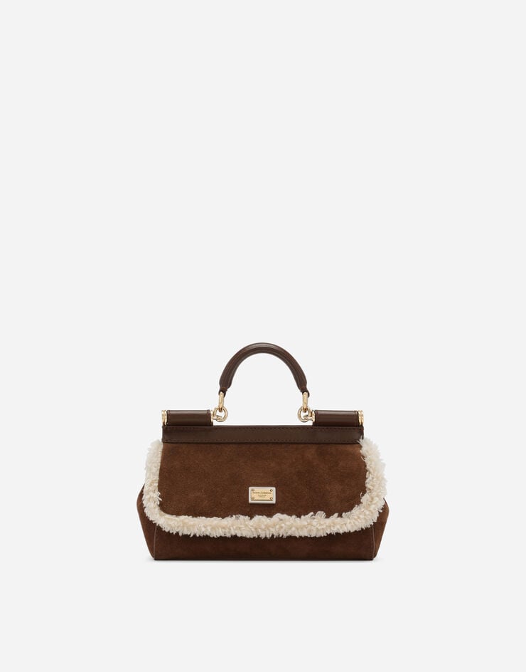 Dolce&Gabbana Маленькая сумка Sicily с короткой ручкой коричневый BB7116AN415