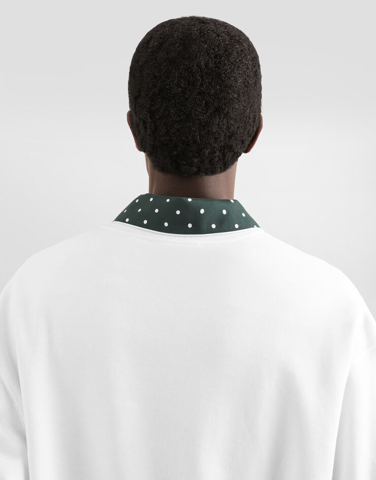 Dolce & Gabbana Jersey sweatshirt with logo plate Dolce & Gabbana Jersey sweatshirt with logo plate White G9AHSTG7Q2O