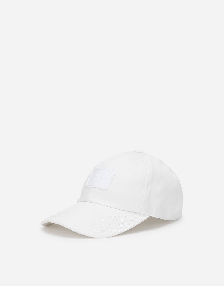 Dolce & Gabbana Gorra de béisbol con placa con logotipo Blanco GH590AGH383