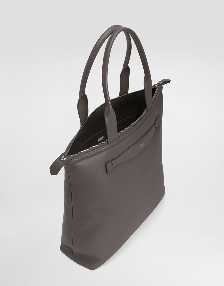 Dolce & Gabbana Bolso shopper de napa de piel de becerro Gris BM2415AF984