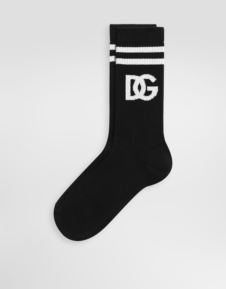 Dolce & Gabbana Cotton logo socks Multicolor GXS80TJGMED