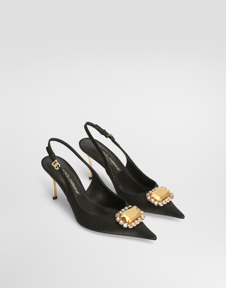Dolce & Gabbana Satin slingback Dolce & Gabbana Satin slingback Black CG1084A7630