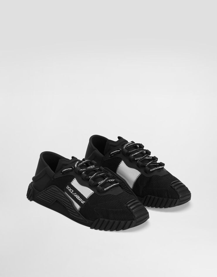 Dolce & Gabbana NS1 slip on sneakers in mixed materials Black CS1769AJ968
