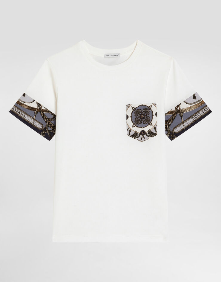 Dolce & Gabbana Jersey t-shirt with cargo-print details Multicolor L4JTJVII7JW