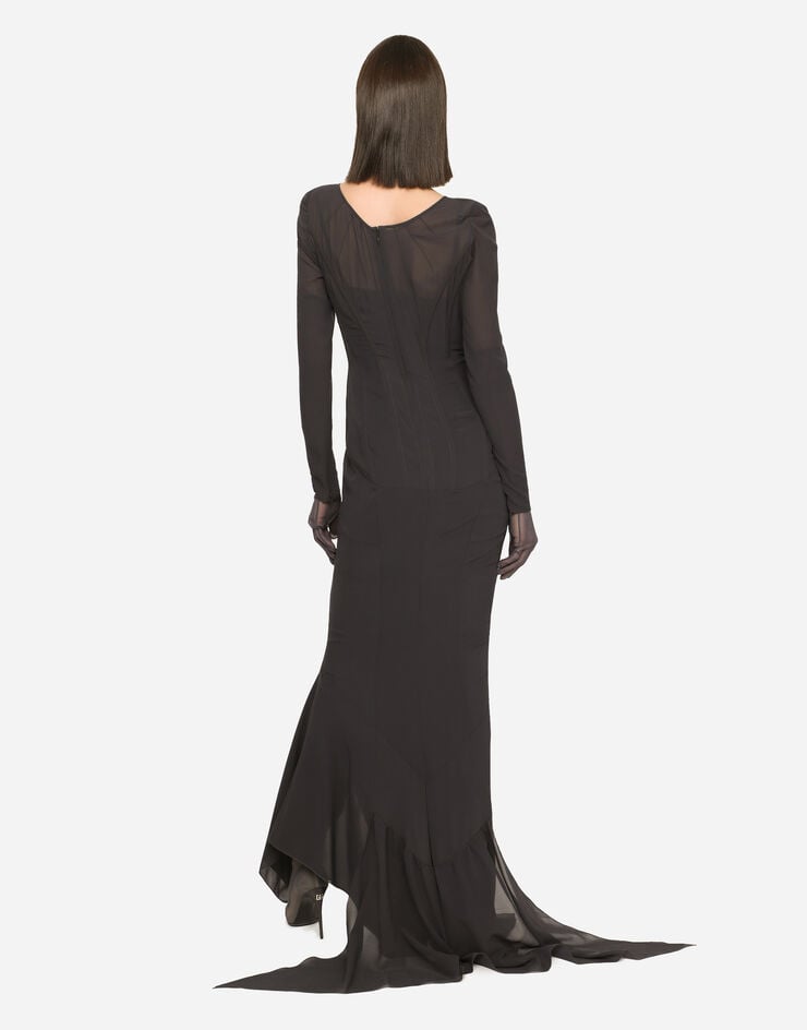 Dolce & Gabbana KIM DOLCE&GABBANA Long georgette dress Multicolor F6BFBTFUAA1