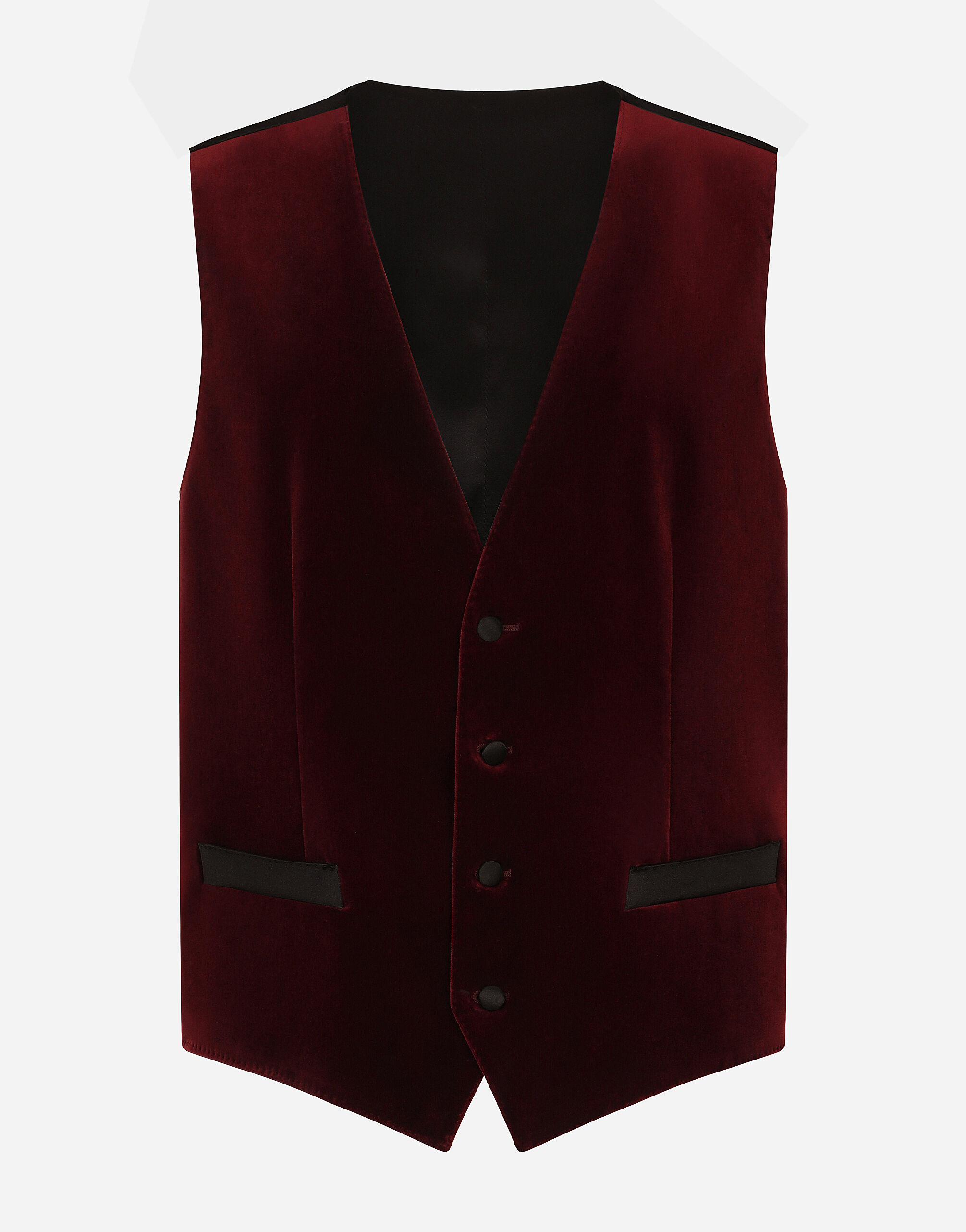 Single breasted velvet vest in Purple for Men Dolce Gabbana