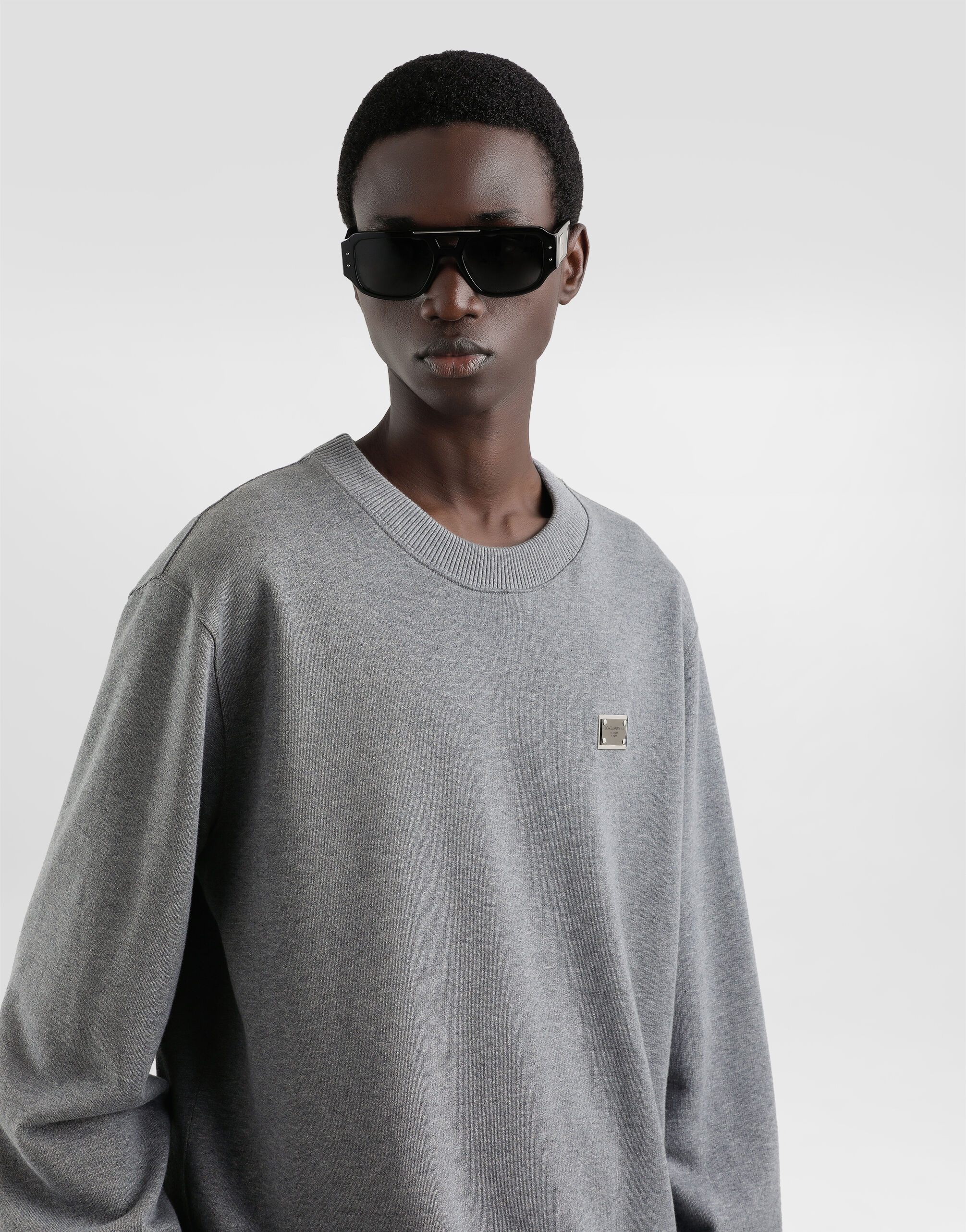 Cotton sweatshirt with tag