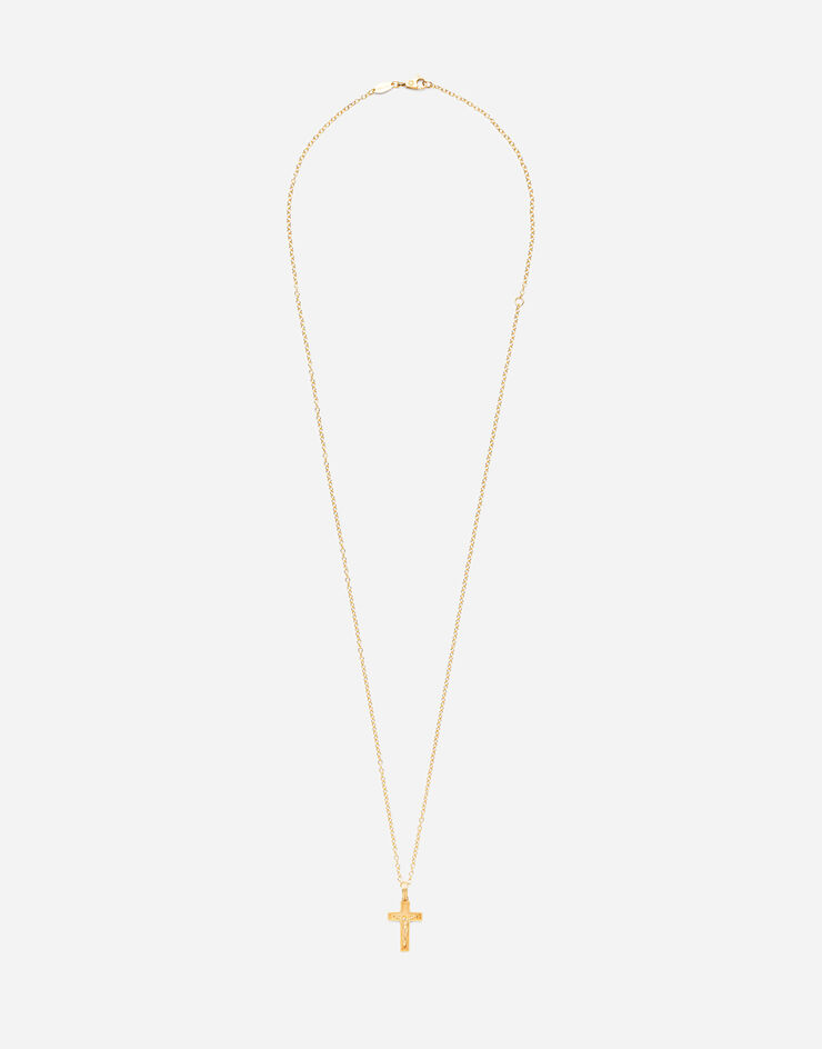 Dolce & Gabbana Cross pendant on yellow gold chain GOLD WAER1GW0001