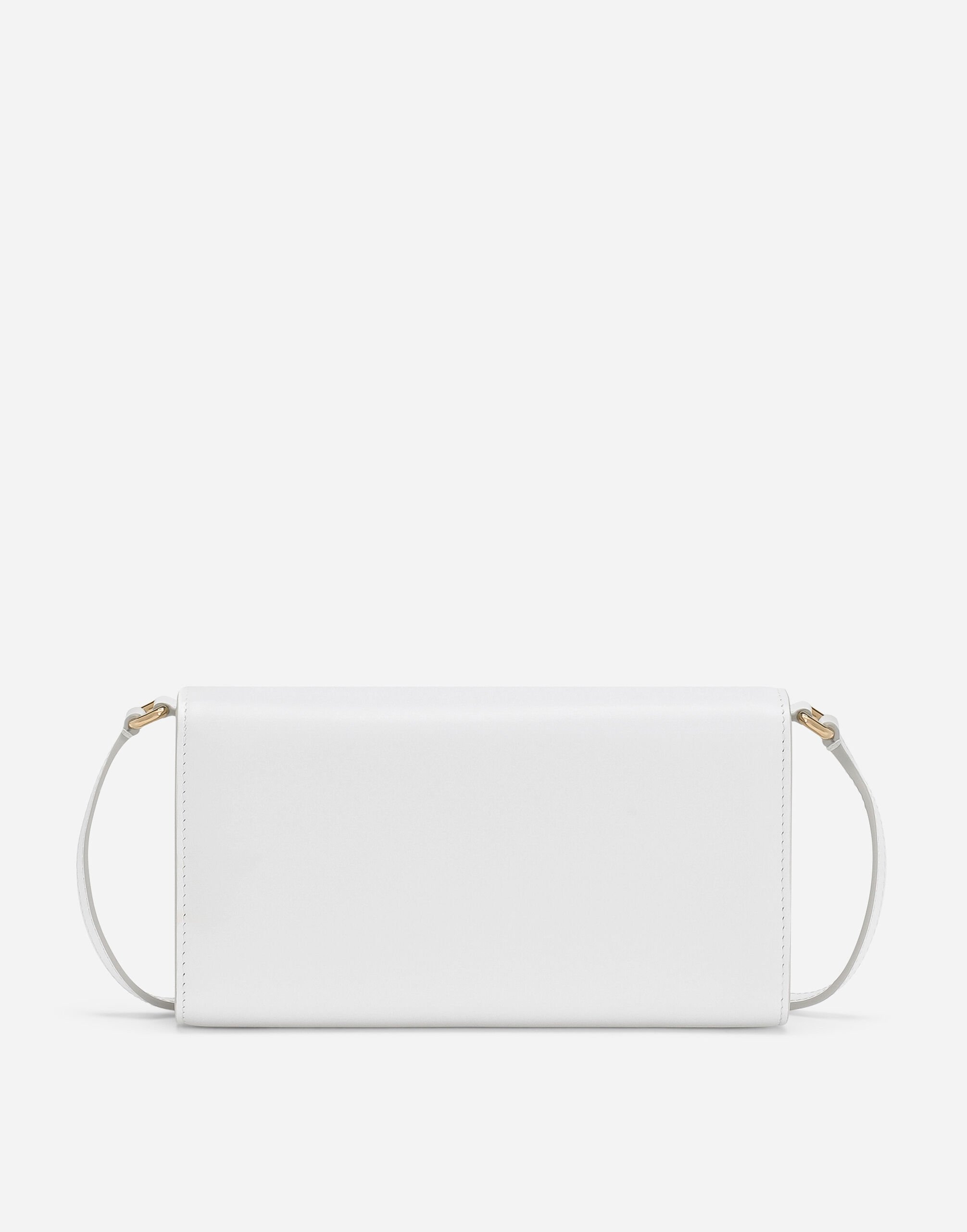 Calfskin 3.5 clutch in White for Women Dolce Gabbana
