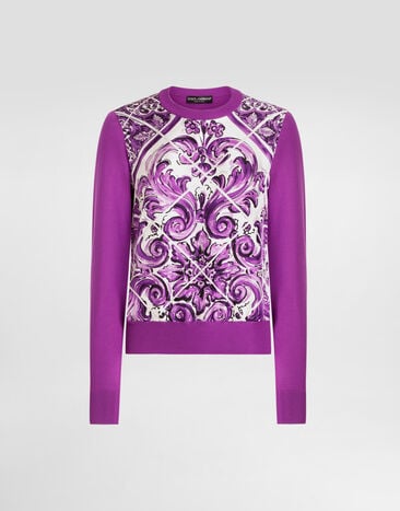 Dolce & Gabbana Majolica-print silk pullover Multicolor FXX31TJBSJF