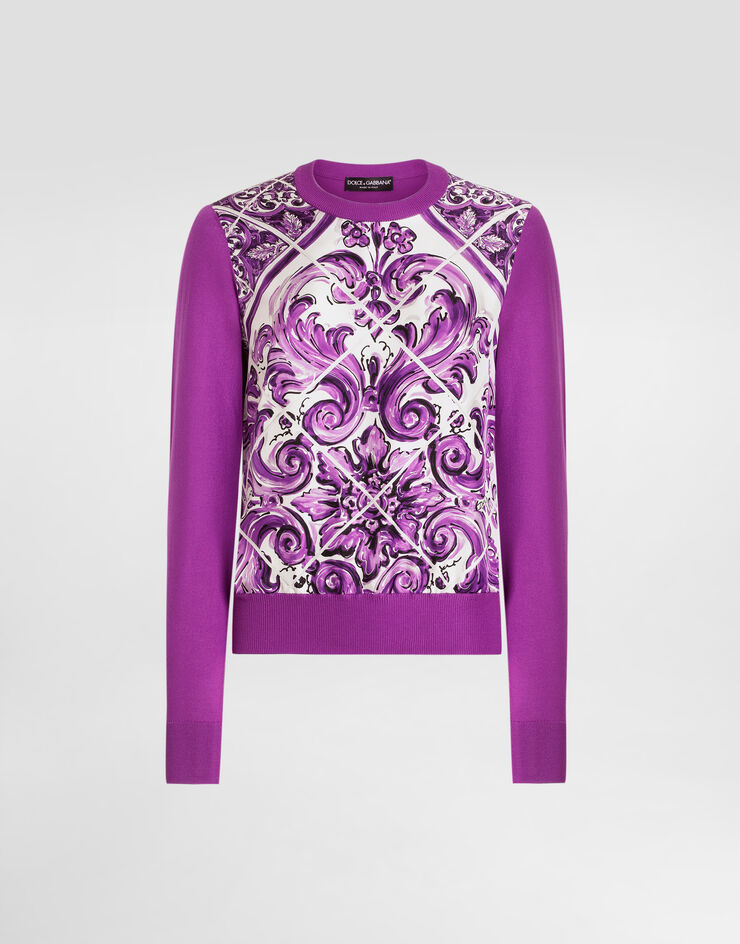 Dolce & Gabbana Majolica-print silk pullover Multicolor FXX31TJBSJF