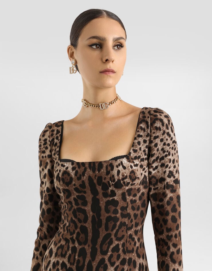 Dolce & Gabbana Leopard-print fitted dress Dolce & Gabbana Leopard-print fitted dress Print F6TYGTFSRKI