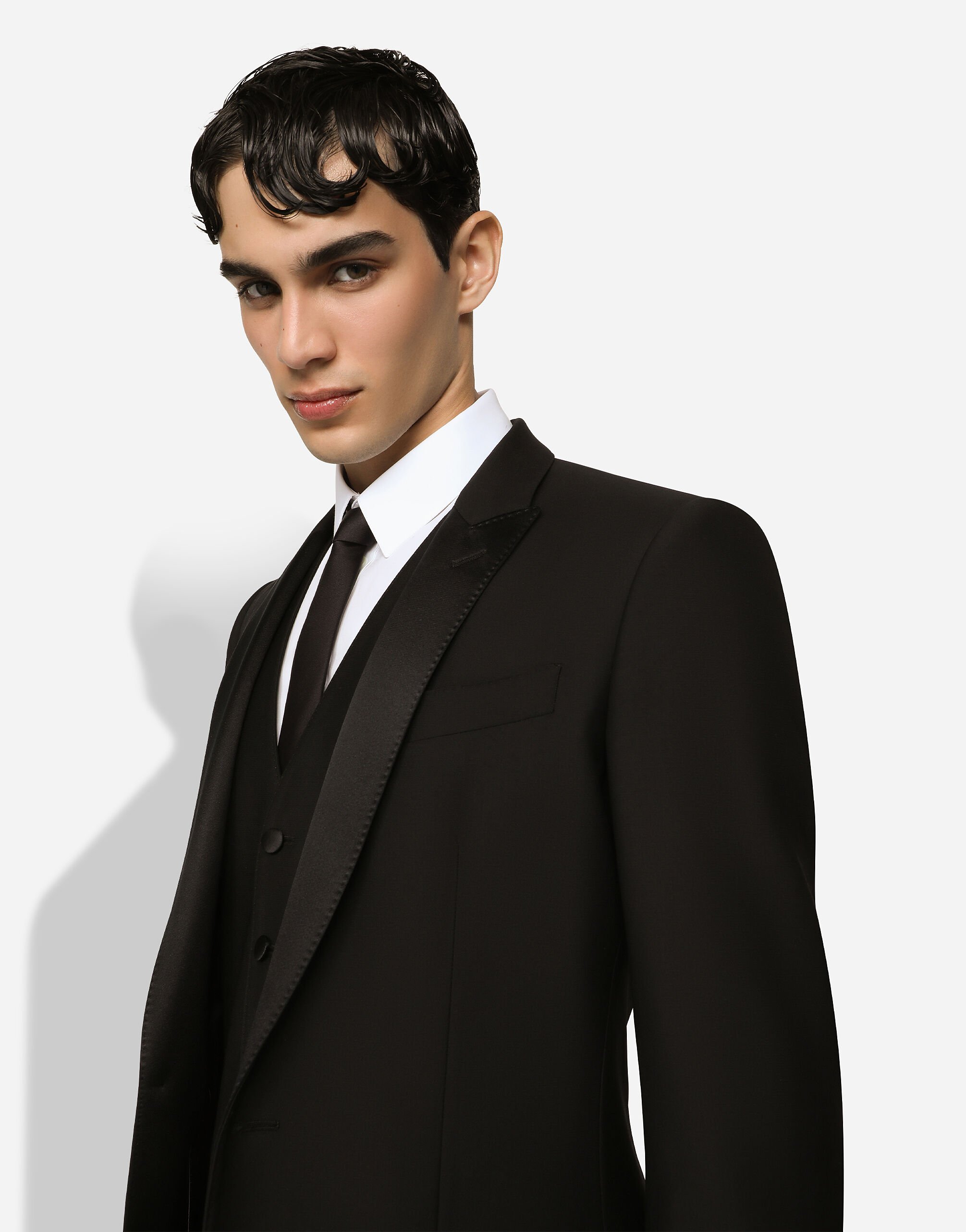 Wool and silk Martini-fit tuxedo suit in Black for Men