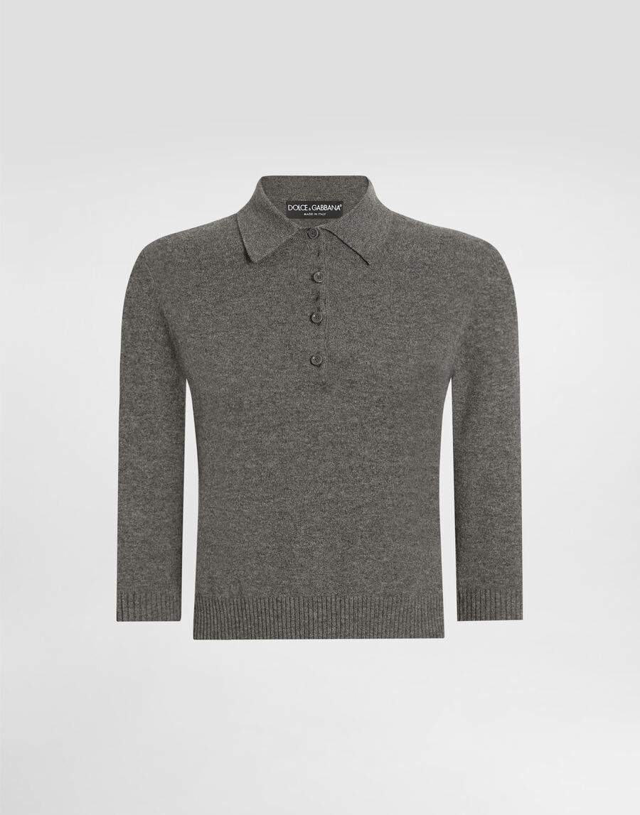 Cashmere polo sweater