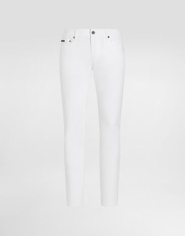 Dolce&Gabbana Jean slim stretch blanc Multicolore GY07CDG8JR8