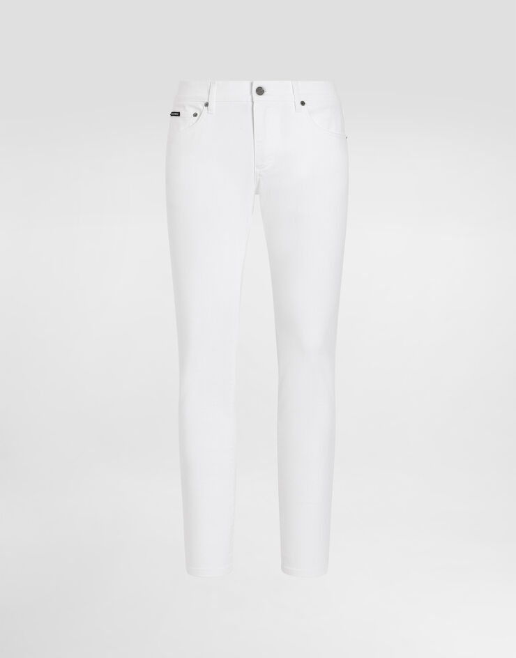 Dolce&Gabbana White slim-fit stretch jeans Multicolor GY07CDG8JR8