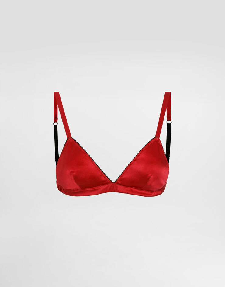 Dolce & Gabbana Satin triangle bra Red O1B06TONO13