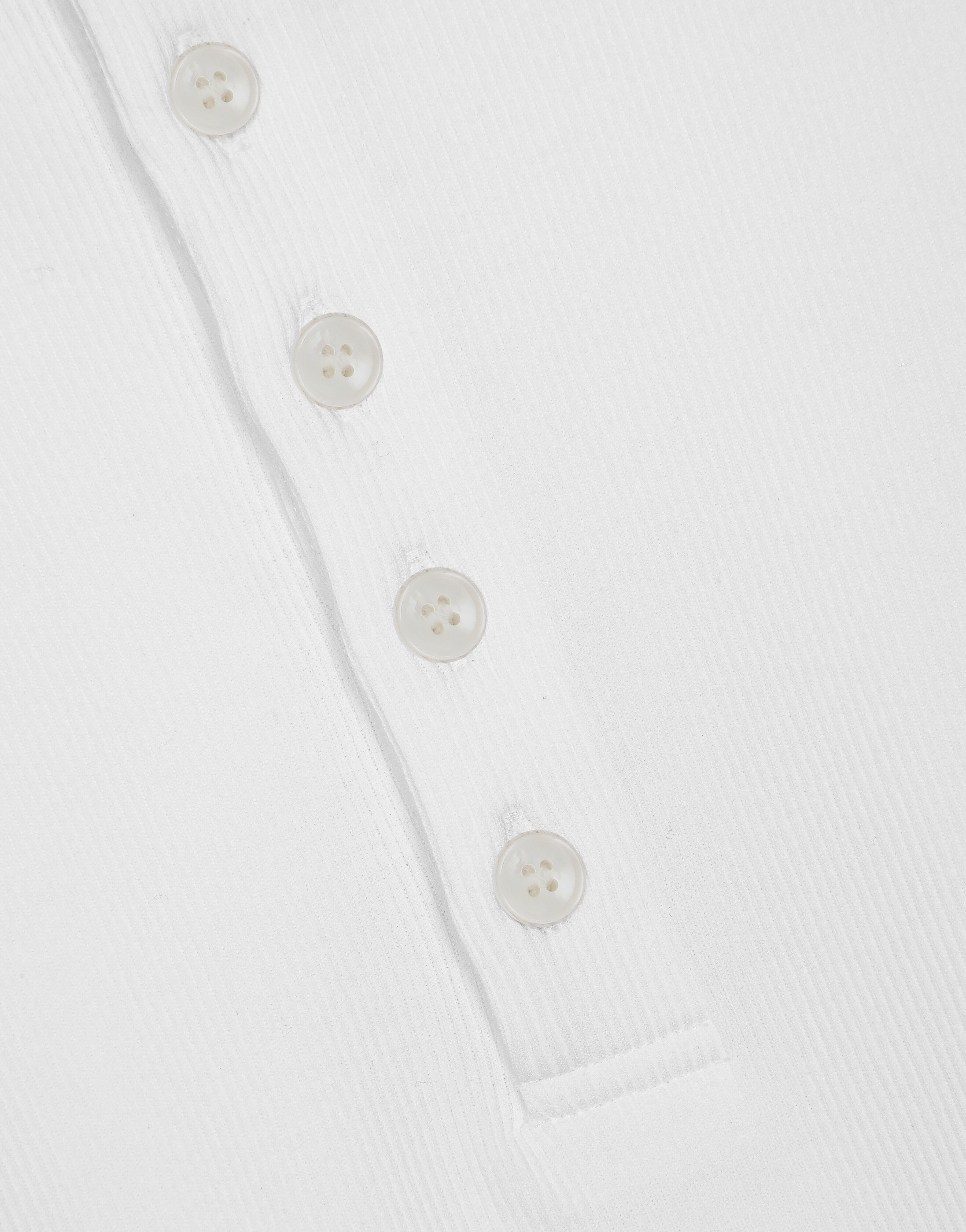 Dolce & Gabbana ヘンリーネック 長袖カットソー ホワイト 48 ホワイトのメンズ ヘンリーネックTシャツ リブコットン | Dolce&Gabbana®