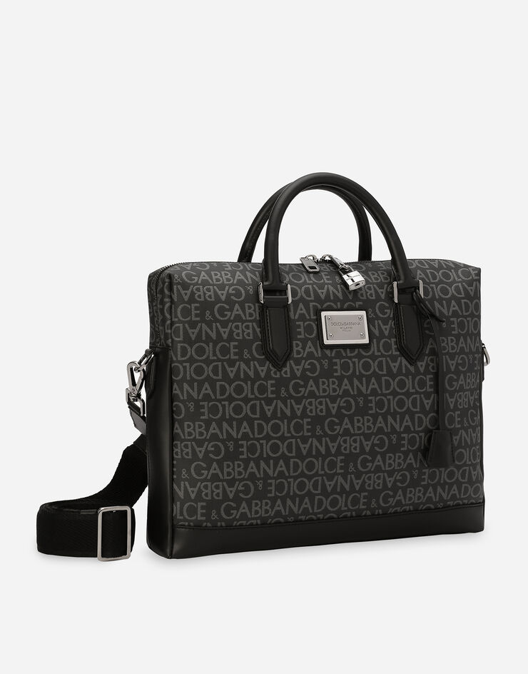 Dolce & Gabbana Briefcase in jacquard spalmato Multicolore BM1590AJ705