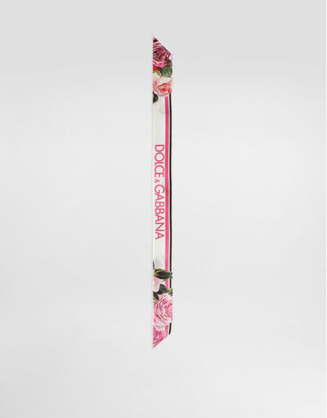 Dolce & Gabbana Rose-print twill headscarf (6x100) Print FN090RGDC5J