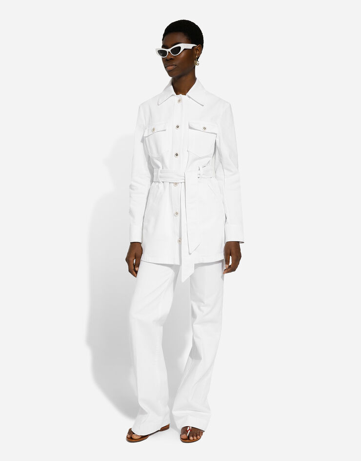 Dolce & Gabbana 腰带款丹宁长款外套 多色 F9R95DG8KZ4