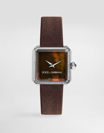 Dolce & Gabbana Sofia steel watch with diamonds Chocolate WWJC2SXCMDT