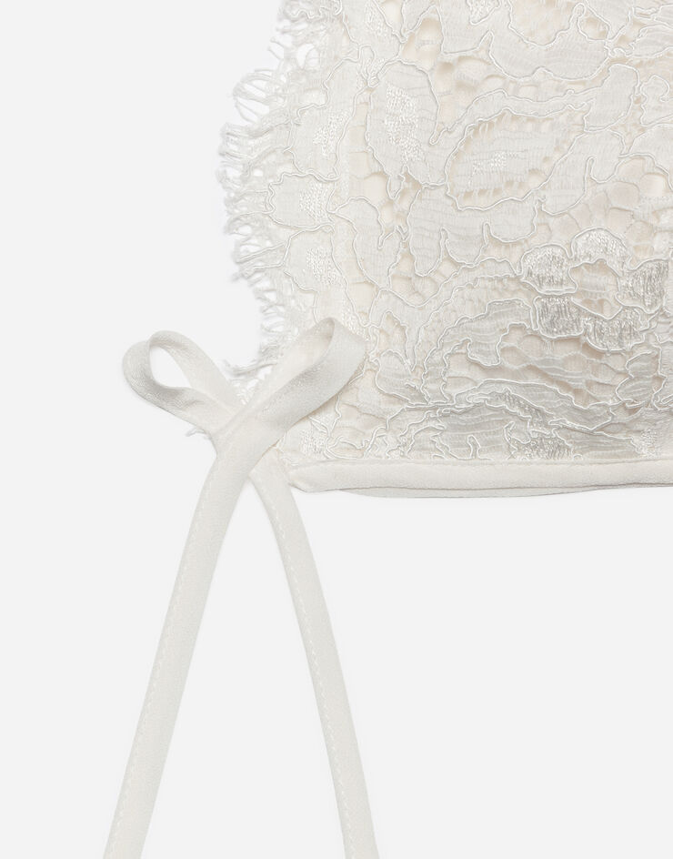 Dolce & Gabbana Cuffietta in pizzo galon Bianco L0EGC0FLMKZ