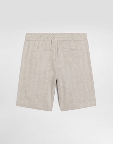 Dolce & Gabbana Linen bermuda shorts Multicolor L44Q36FC4AQ