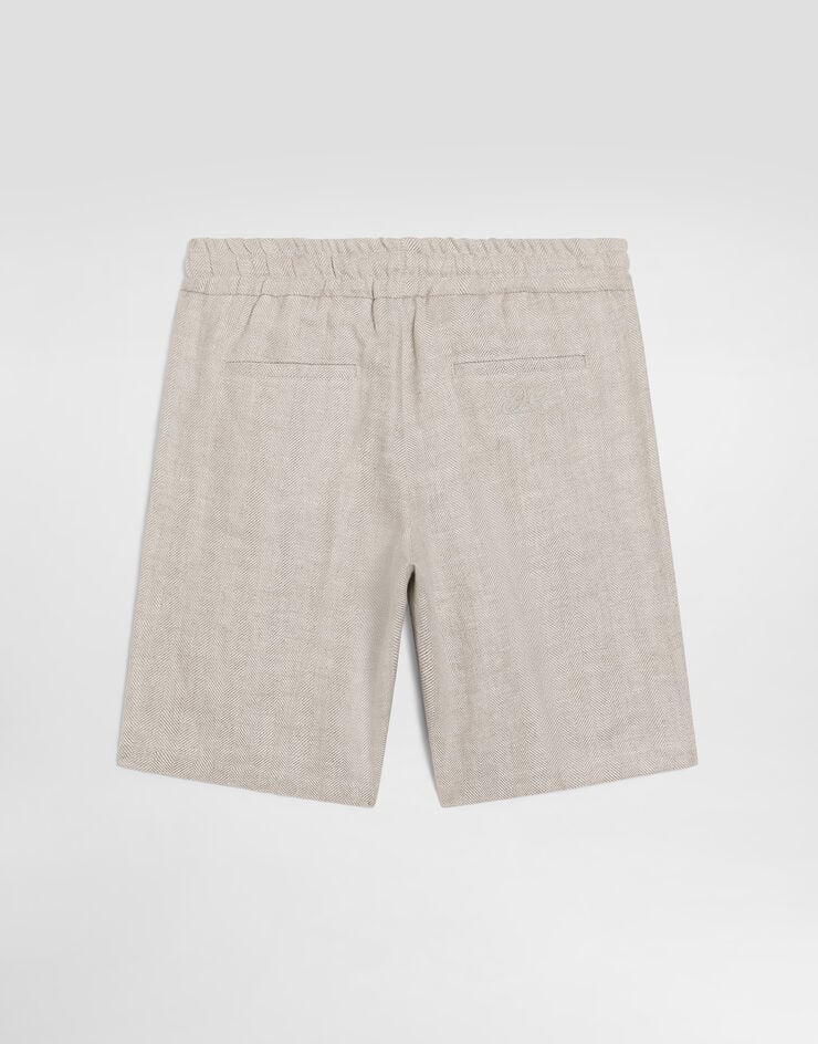 Dolce & Gabbana Linen bermuda shorts Multicolor L44Q36FC4AQ