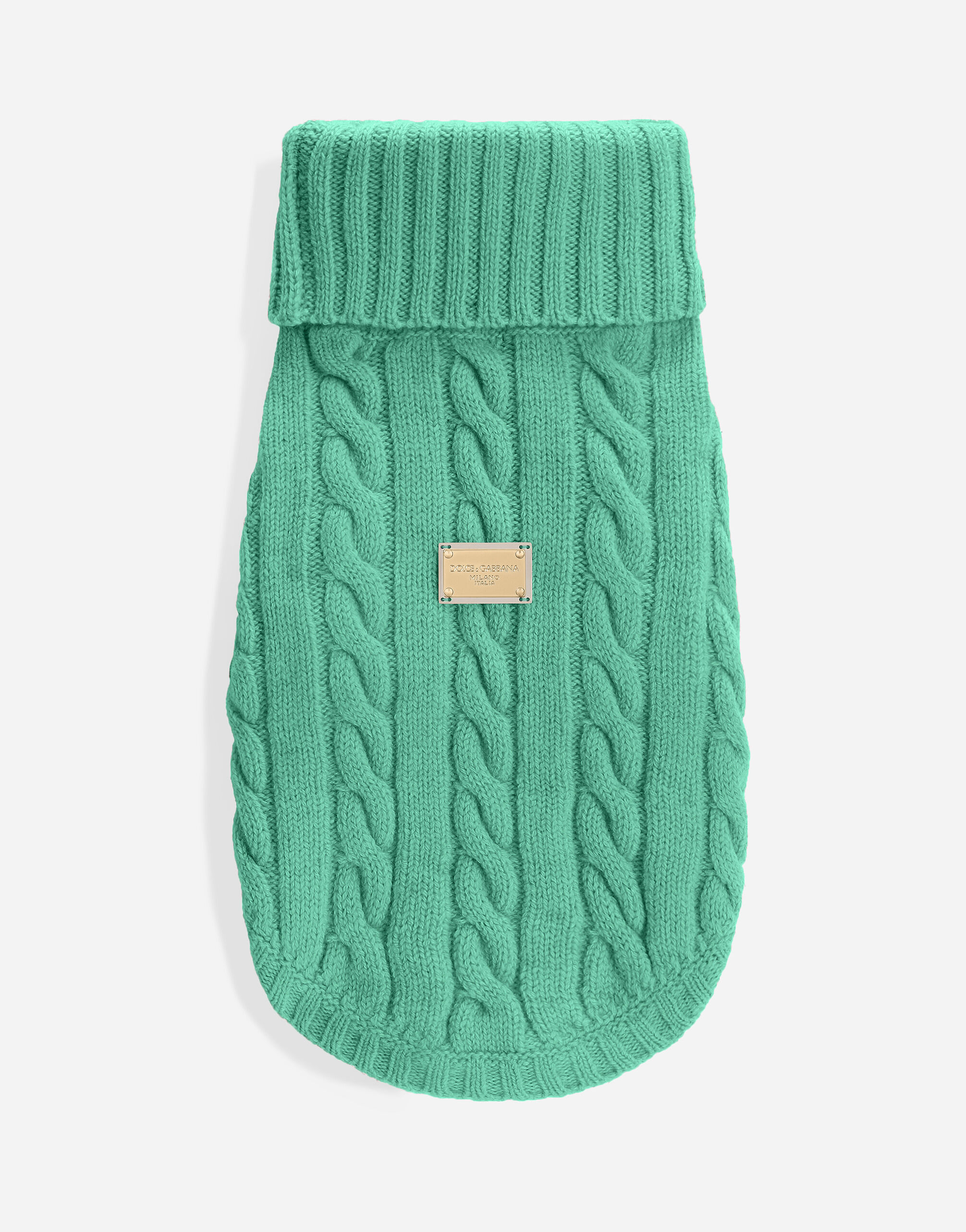 Wool dog sweater in Green for Men | Dolce&Gabbana® US