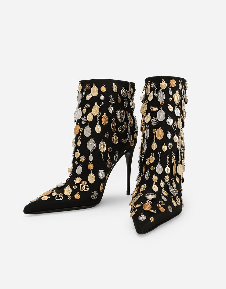 Dolce & Gabbana 刺绣与缎布短靴 多色 CT1052AW115