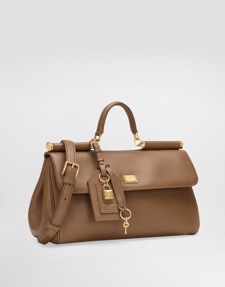 Dolce & Gabbana My Sicily handbag in plongé calfskin Brown BB7782B7321