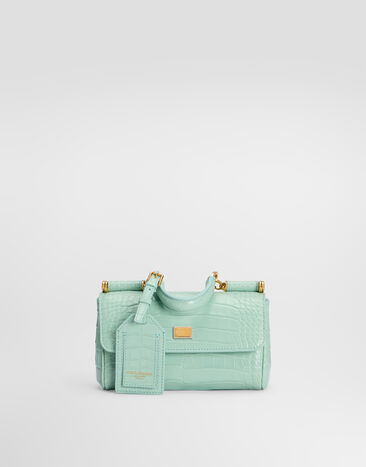 Dolce & Gabbana Mini My Sicily handbag in alligator Azure BB7864B2X47