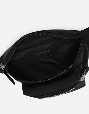 Dolce & Gabbana حقيبة خصر نايلون بطبعة DOLCE&GABBANA ميلانو أسود EM0103AK441