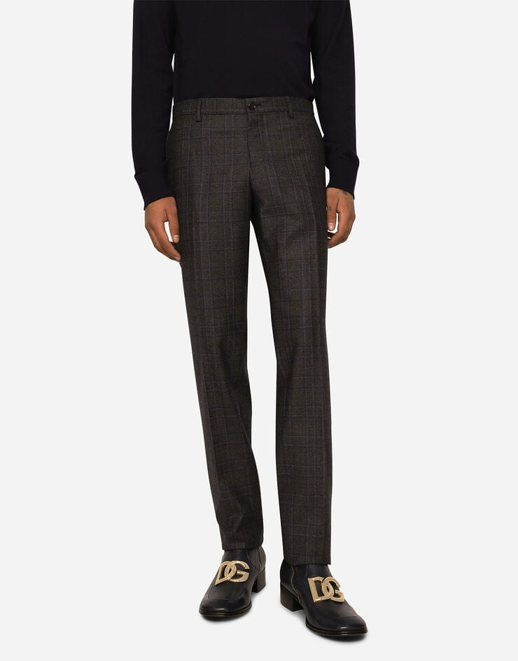 Dolce&Gabbana Stretch wool glen plaid pants Multicolor GY5UMTFQ2KD