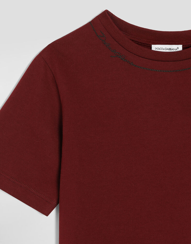 Dolce & Gabbana Jersey t-shirt with logo Dolce & Gabbana Jersey t-shirt with logo Bordeaux L4JTHUG7QK1