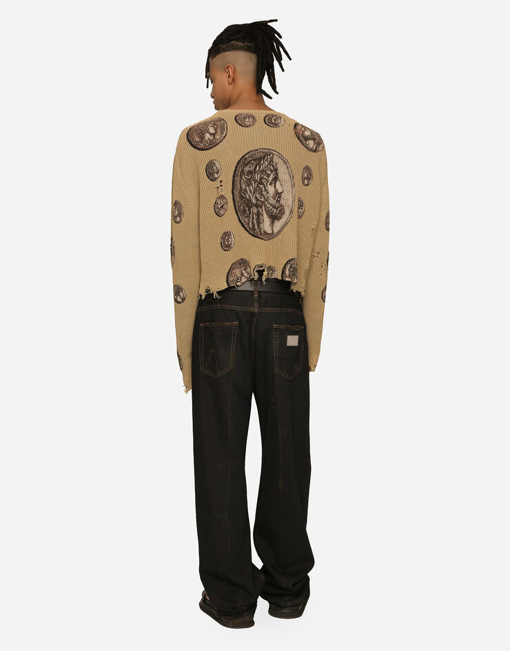 Dolce&Gabbana Overdyed jeans with subtle abrasions Multicolor GWVNXDG8JF0