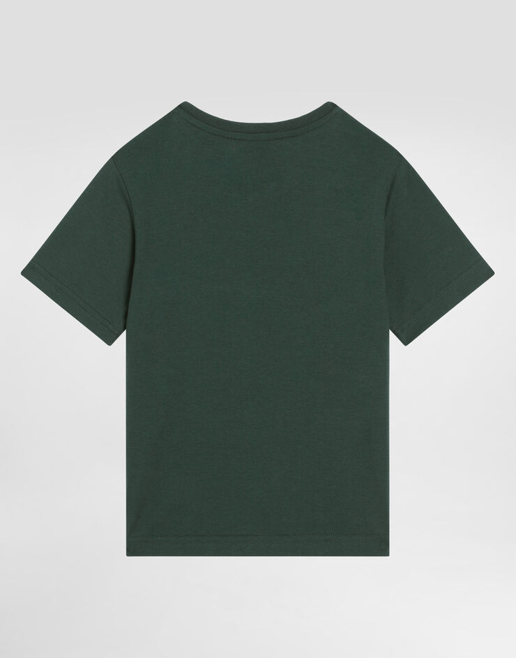 Dolce & Gabbana T-shirt in jersey Verde L4JTHUG7N6E